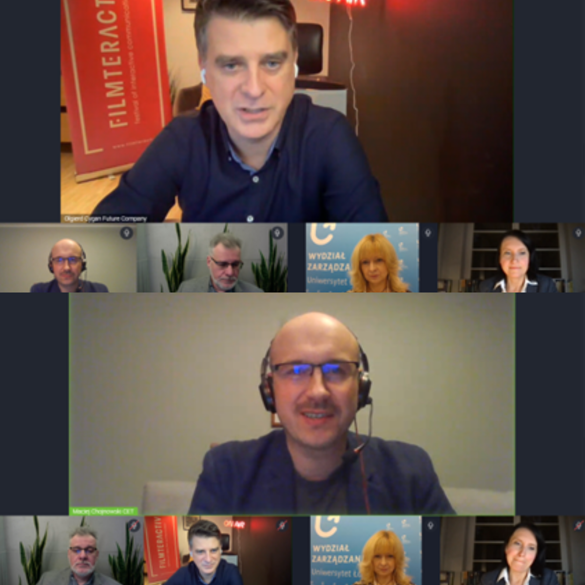 obraz z webinaru AI Advertising - widoczni prelegenci