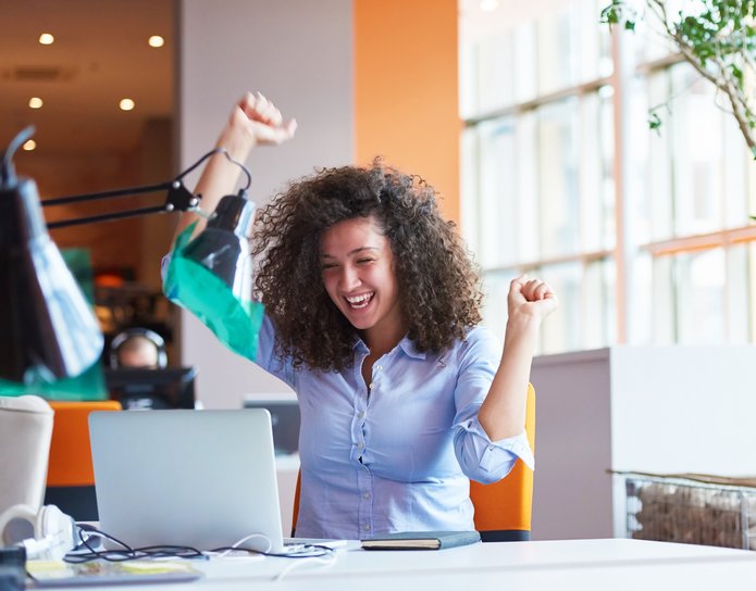 a decorative element: happy, celebrating people