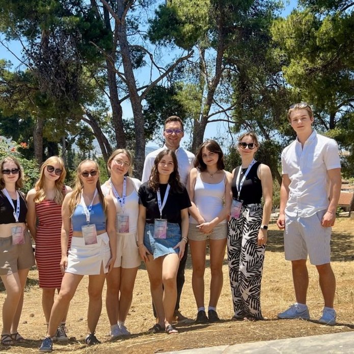 The students during BIP in Greece