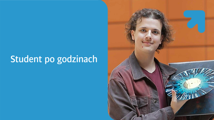 student po godzinach, mężczyzna z płytą winylową