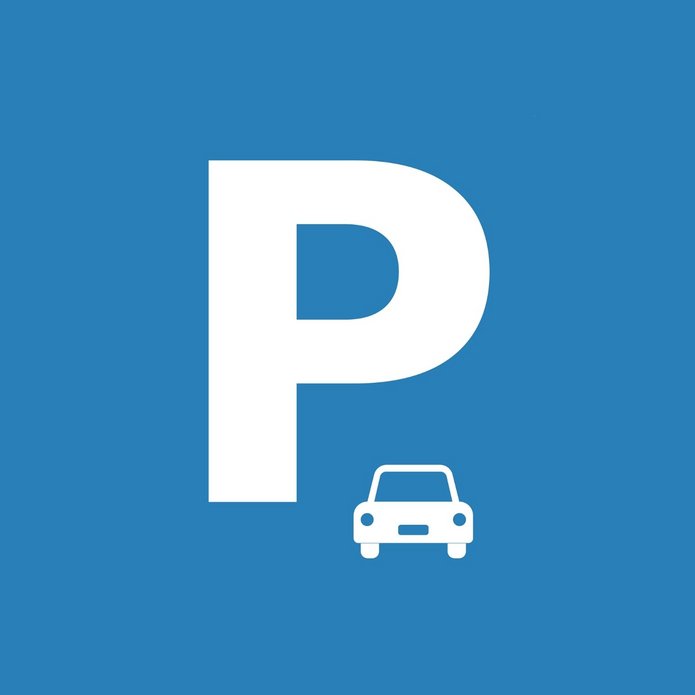 Parking ikonka samochodu i litera P