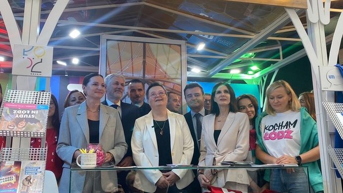 The stand of Academic Lodz at Salon Maturzystów 2024