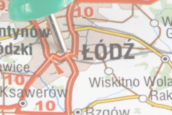 Mapka Łodzi i okolic promująca konferencję