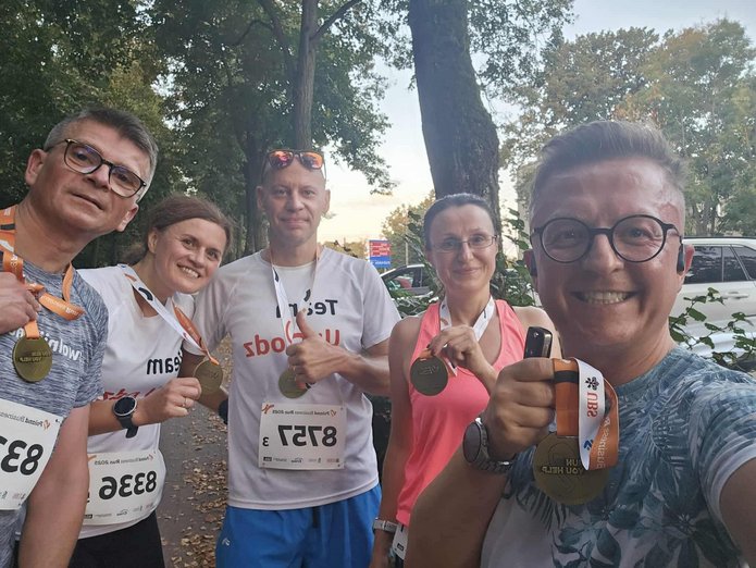 Running section, representatives of the university of Lodz