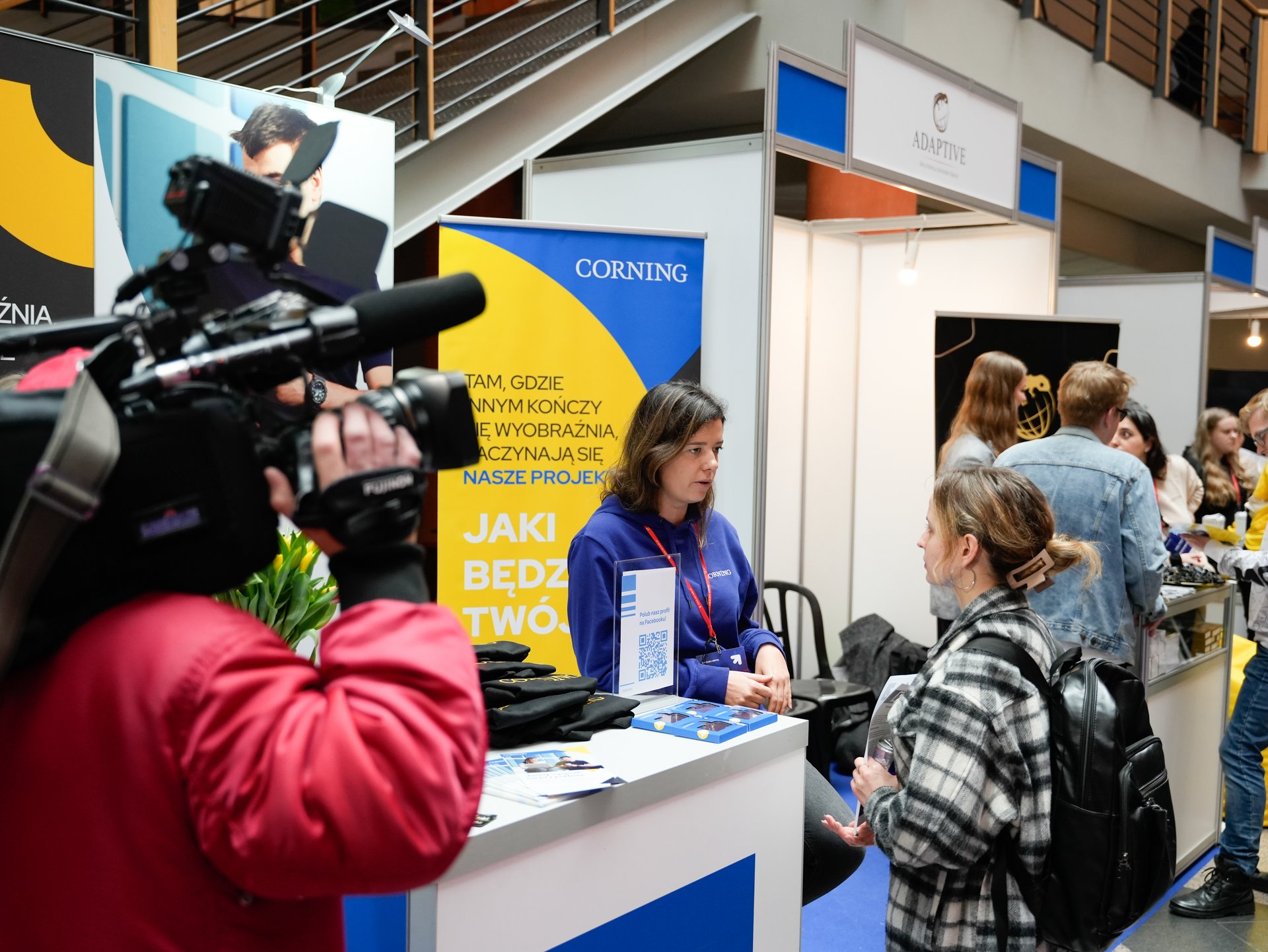 employers' stands at the University of Lodz Job Fair 