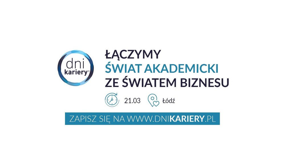 Grafika informująca o Dniach Kariery w Łodzi