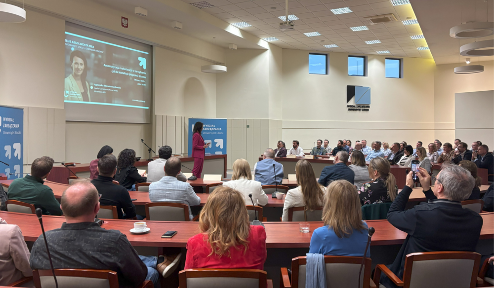 MBA Alumni Club meeting in the Council Room of the Faculty of Management, University of Lodz