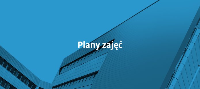 Napis Plan zajęć na niebieskim tle