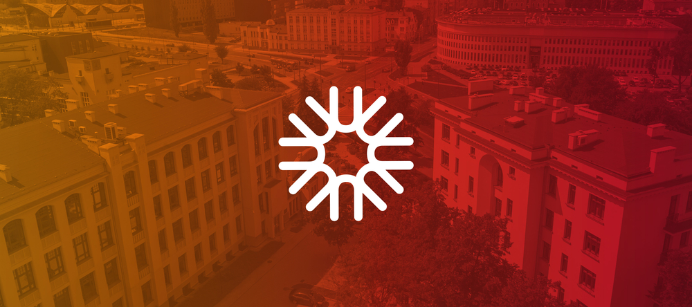 grafika UNIC 2.0 w czerwonym kolorze w tle rektorat UŁ grafika UNIC 2.0 w czerwonym kolorze w tle rektorat UŁ