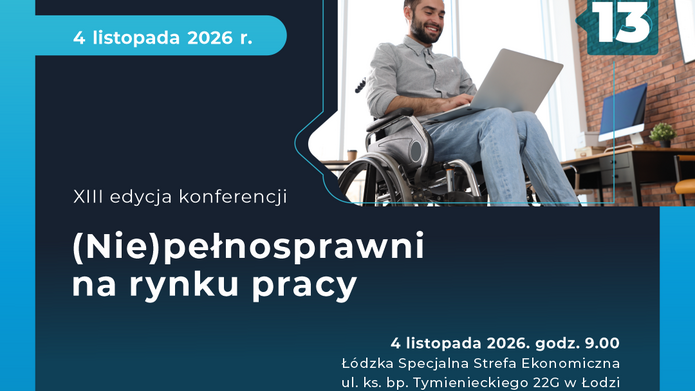 Plakat Konferencji (Nie)pełnosprawni na rynku pracy - 8 edycja