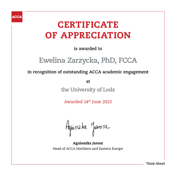 Certificate of Appreciation Certificate of Appreciation