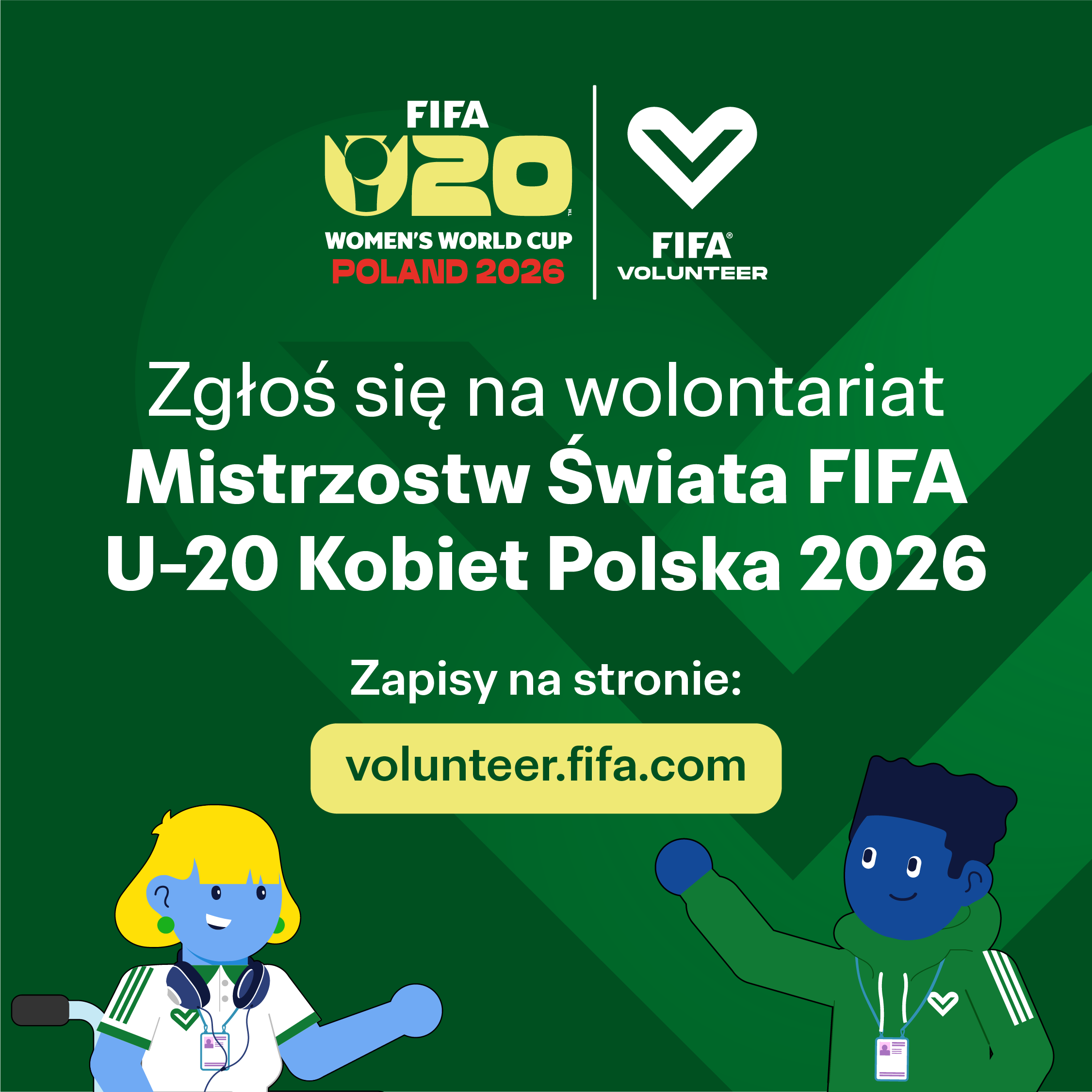 Plakat promujący udział w wolontariacie
