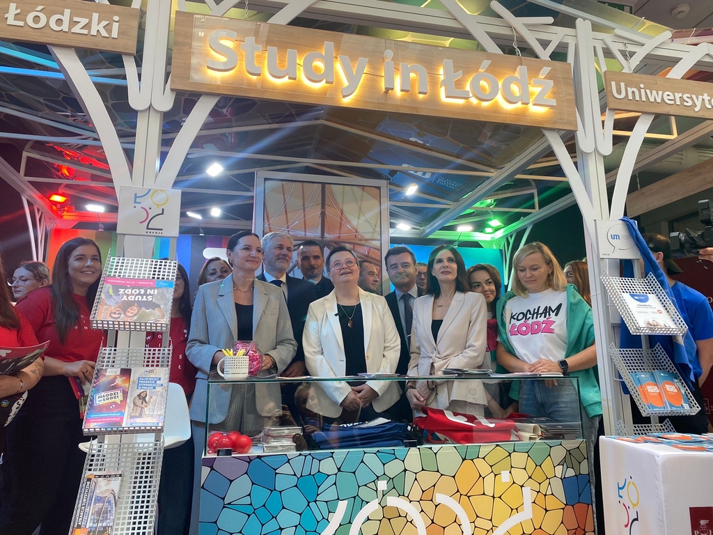 The stand of Academic Lodz at Salon Maturzystów 2024