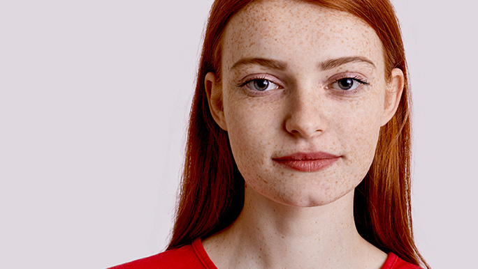 a decorative element: portrait of a female student